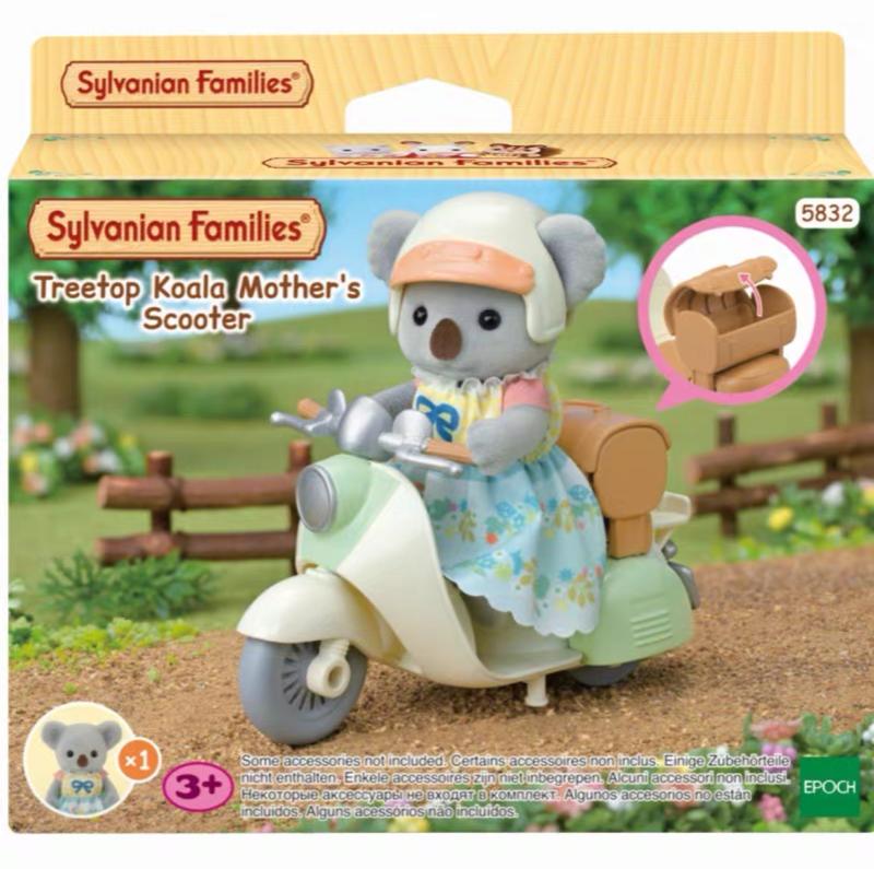 Sylvanian Families Treetop Koala Mother's Scooter Set RARE Calico Critters