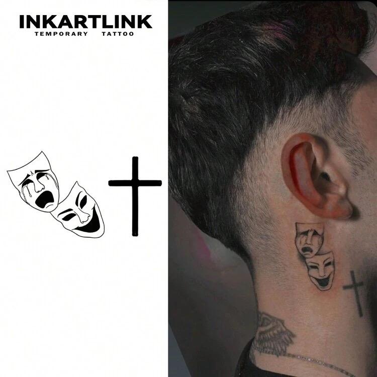 Tattoo, Semi-Permanent Tattoo, Angel, Temporary Tattoo, Long-Lasting, Fake Tattoo, Waterproof, Authentic Tattoo Appearance, Plant-Based