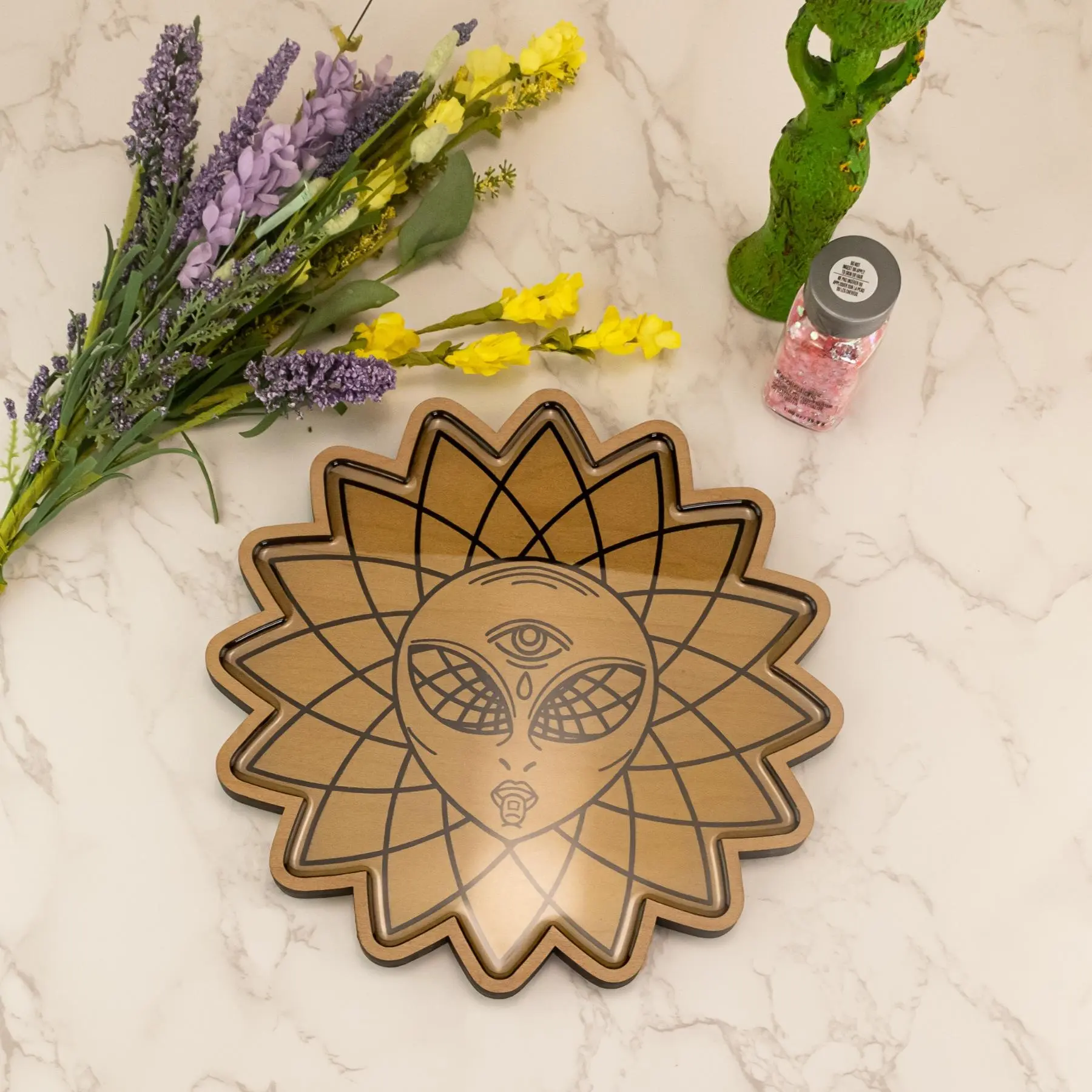 Down to Earth Trippy Alien Tray | Decorative Tray | Trinket Tray