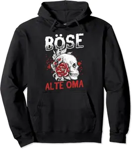 Skull - Nasty Old Granny Skull Pullover Hoodie - Margaritahe Shop 50B09MZHZV1Y