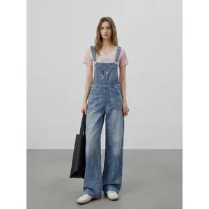 TCH - Sparkly Wing Print Y2K Denim Overalls  | Loose Fit Baggy Jeans for Cool Girls