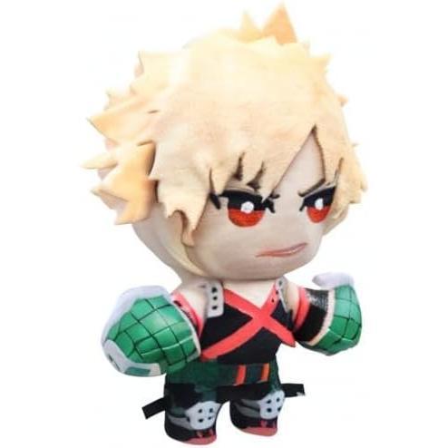 Adorable MHA Hero Plushie - Cosplay Stuffed Toy, 5.9" Red Anime Plush Doll Keychain, Perfect Gift for Fans