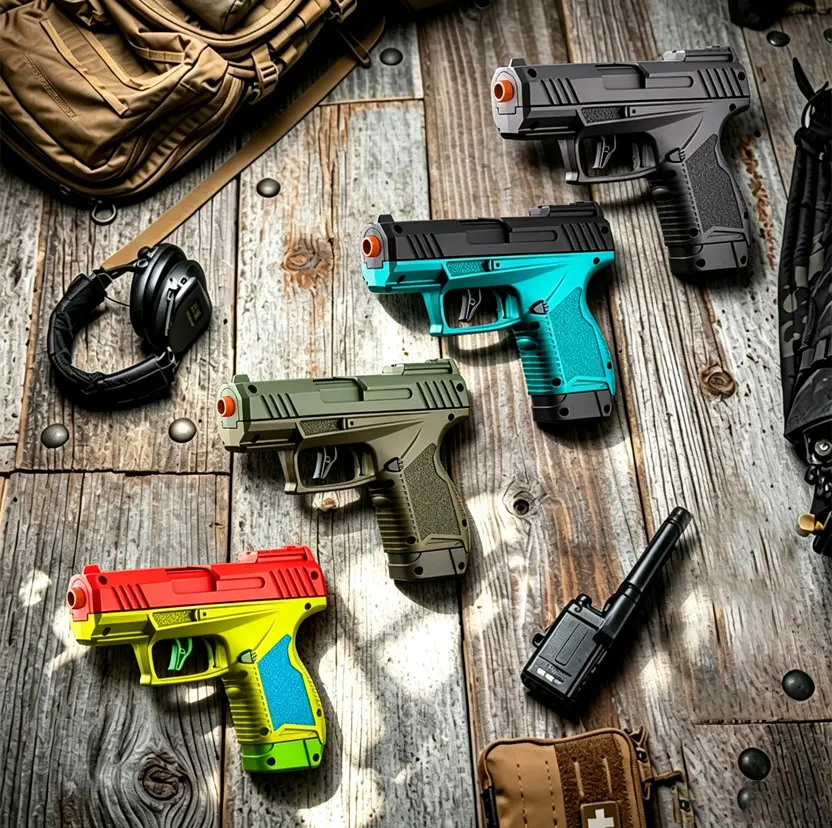 GX4 Mini plastic toy gun, classic model, outdoor toy, children's toy, role-playing prop, pretend play toy, available in a variety of colors, a great holiday gift