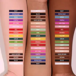 Waterproof Gel Eyeliner for Long-lasting Makeup Lipliner Cosmetic - Soft Applicator & Built-in Sharpener - Free of Parabens - Perfect for Dia de Muertos Makeup