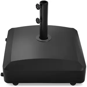 Best Choice Products Fillable Mobile Umbrella Base Heavy Duty Market Stand w/ 4 Wheels, 2 Locks, 123lb Capacity