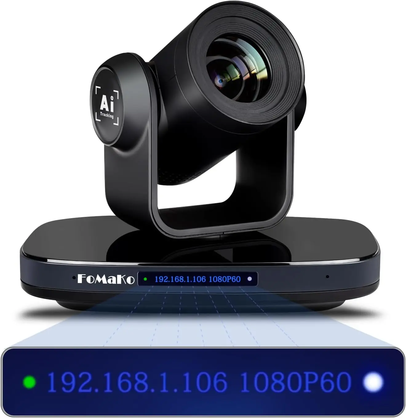 FoMaKo PTZ Camera HDMI, 30X Optical Zoom, AI Auto-Tracking,1080P60 USB3.0 Type-C 3G-SDI HDMI, for Church Worship Education Conference Events, K30-New