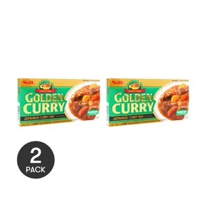 S&B Golden Curry Sauce Mix Medium Hot 2 Pack 7.76 oz Each - Authentic Japanese Curry