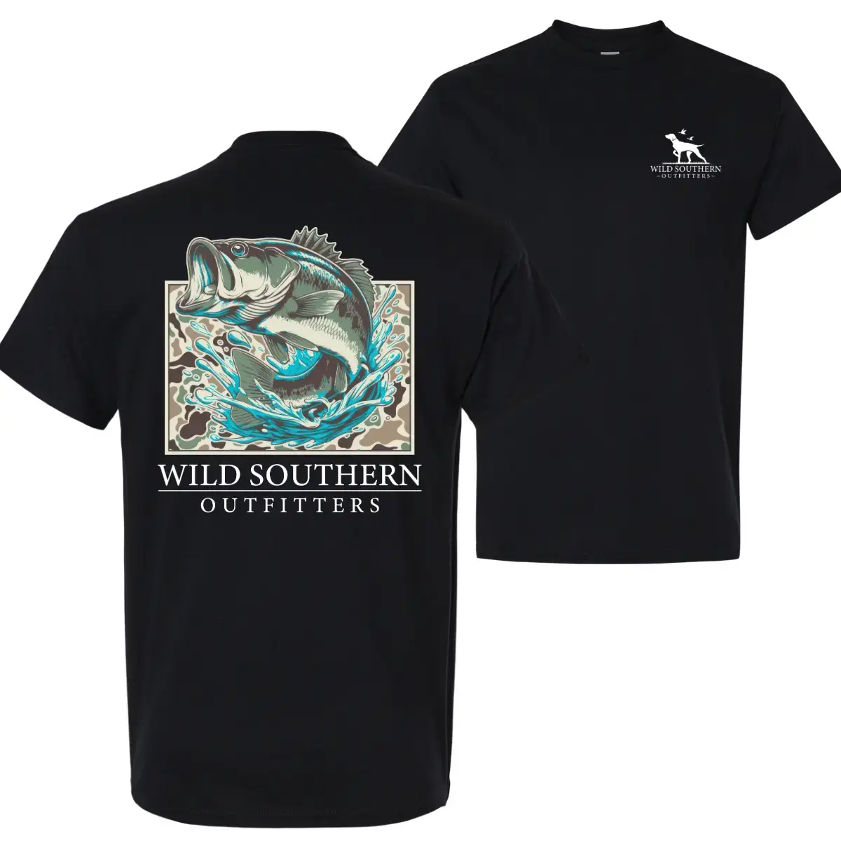 [100% Cotton]Fishing Bass Shirt, Fishing Camo T-shirt, Simply Printed Graphic Shirt, Daily Casual Cotton Womenswear, Mensewer Top, Gift For all, Cotton Shirt, Trendy ShirtVintage Streetwear Summer Tee| Breathable Cotton Casual Top