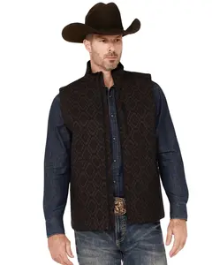 Rank 45 Men's 45&Reg; Southwestern Print Softshell Vest - Rmho23v13-Choc