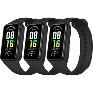 TPU Bands for Amazfit Band 7 Fitness &  , 3 Pack Soft Breathable Wristband, Adjustable Replacement Sportt Strap for Women Men