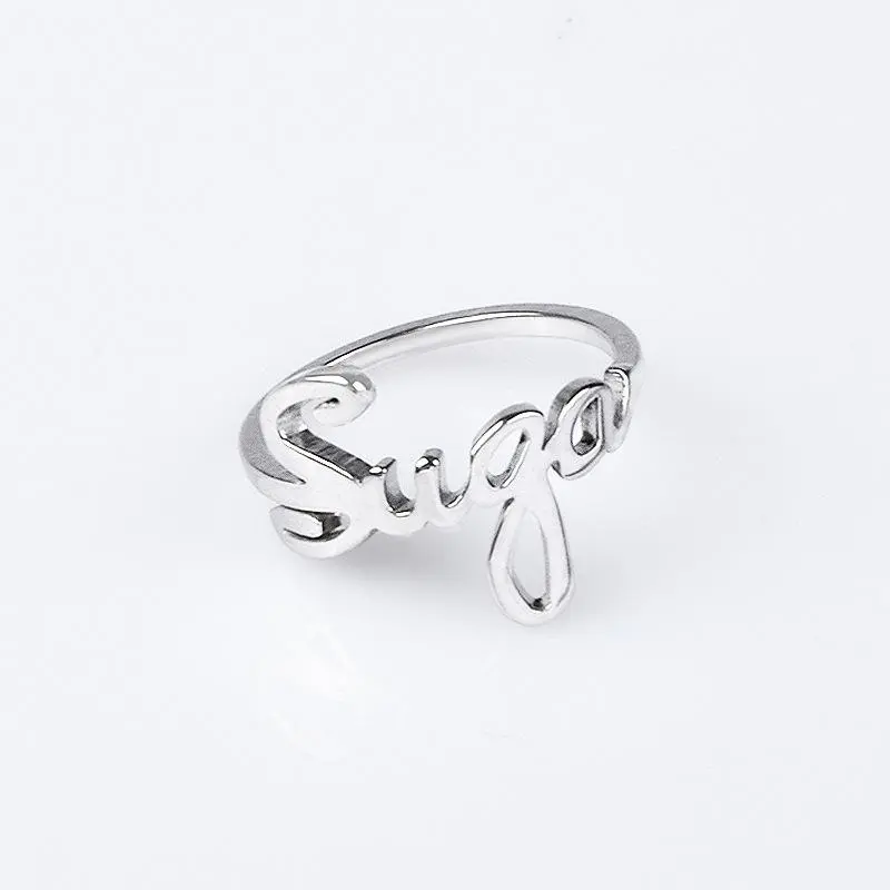 Kpop Group Members SUGA V J HOPE RM JIMIN Rings For Women Size 8# Anillos Mujer