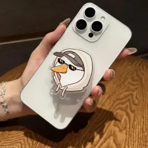 Cool Goose in Hoodie Magnetic Phone Grip, Funny Animal Cartoon Magsafe Phone Stand, Perfect Gift for Teens, Cute Aesthetic Stand holder mount
