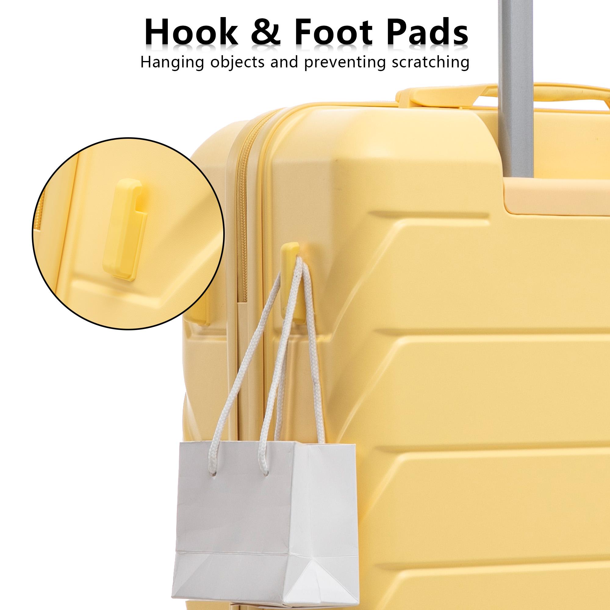 Travel Luggage 3-Piece Set, 20"/24"/28" Hardshell ABS Suitcase with Double Spinner Wheels, Lightweight Expandable Rolling Luggage with Combination Lock, Hardshell Abs Luggage