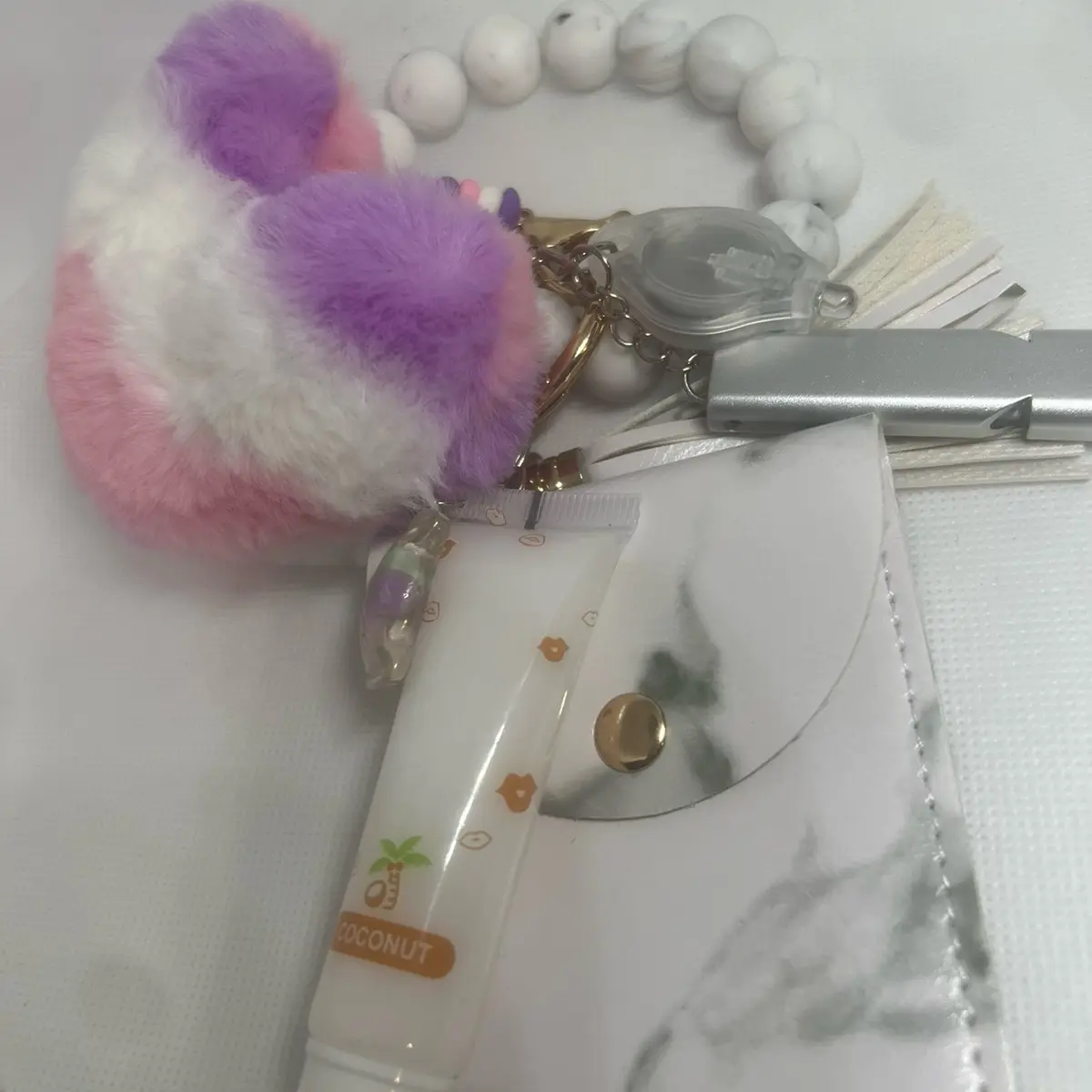 Lipgloss wallet keychain