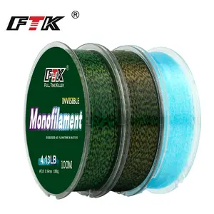 FTK 1pc 100M/300M/ Fluorocarbon Coating Fishing Line 0.14mm-0.50mm 15.35LB-44.75LB Carbon Fiber Leader Line Fishing Lure Wire Sinking Line