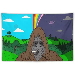 The Big Lez Show Tapestry Sassy The Sasquatch #     2 Banner Posters Wall Art For Bedroom, College Dorm, And Home Decor - Decorative Hanging Flag Poster