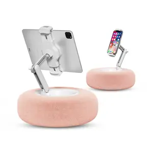 Viozon Tablet Stand with Pillow, Compatible with 4.7"-13" Phone/Tablet, iPad, iPhone, Kindle, 360°Adjustable Phone Holder for Bed with Soft Plush Fabric, and Detachable Bowl, Kindle Accessories