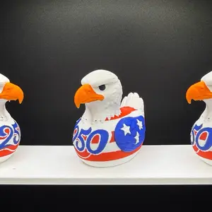 USA 250th Anniversary Duck | 3D Printed Bald Eagle Dashboard Decor | Patriotic Semi-Quincentennial Gift | Fourth of July Car Accessories | Unique Desk Figurine | Red White and Blue Collectible
