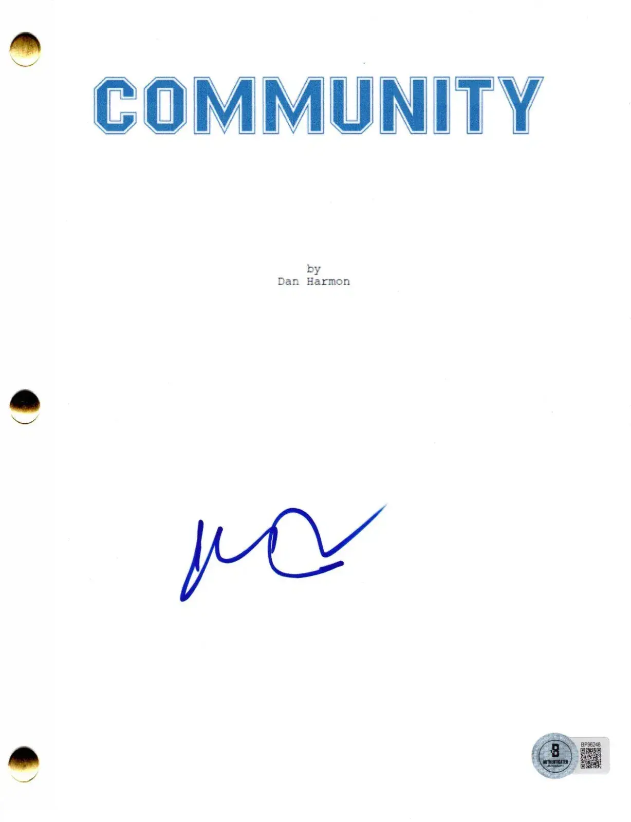 Ken Jeong Authentic Autographed Community Script