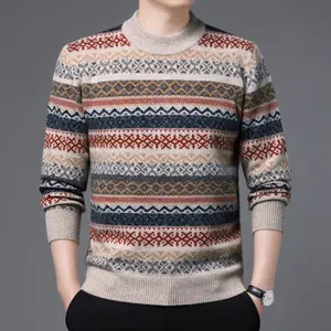 Winter Thickened Warm And Comfortable Round-neck Jacquard