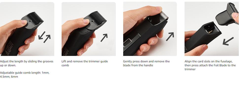 Body Trimmer for Men, Groin & Body Hair Trimmer, Ball Foil Shaver, Nose Hair Clippers, 3 in 1 Men's Waterproof Wet/Dry Groomer with Travel Case &Travel Lock, LED Display, Black