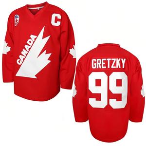 Men's CANADA #99 Gretzky Red Ice Hockey Jersey - Breathable Round Neck Mens Clothing, S-3XL Sizes, XX-Large Option, Holiday Christmas Eve Gifts, Sports Clothes for Professional Sports & Outdoor Use