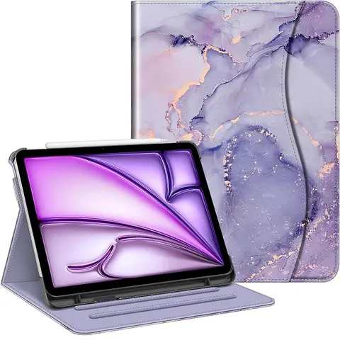 Fintie Multi-Angle Tablet Protective Cover for 11-inch iPad Air (M4-M3-M2 Chip, 5th Gen) & 10.9-inch iPad Air 5th/4th Gen - Built-in Pencil Holder, Adjustable Stand Angles, Auto-Sleep/Wake, Protection Accessories