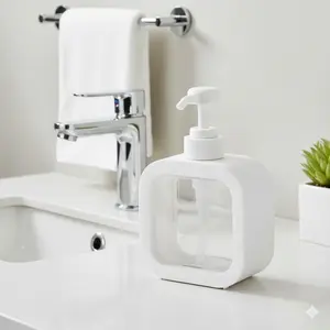 Leak-Proof Refillable Travel Bottle for Shampoo & Lotion Large Capacity Press Pump Dispenser Soap Dispenser Portable Multi-Use Squeeze Container Bathroom Liquid Storage Accessories