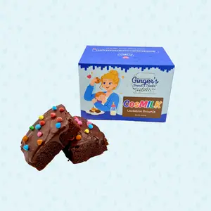 CosMILK Lactation Brownies 6 Individually Sealed Brewer's Yeast & Flaxseed for Breastfeeding Moms Delicious Supportive Snack US