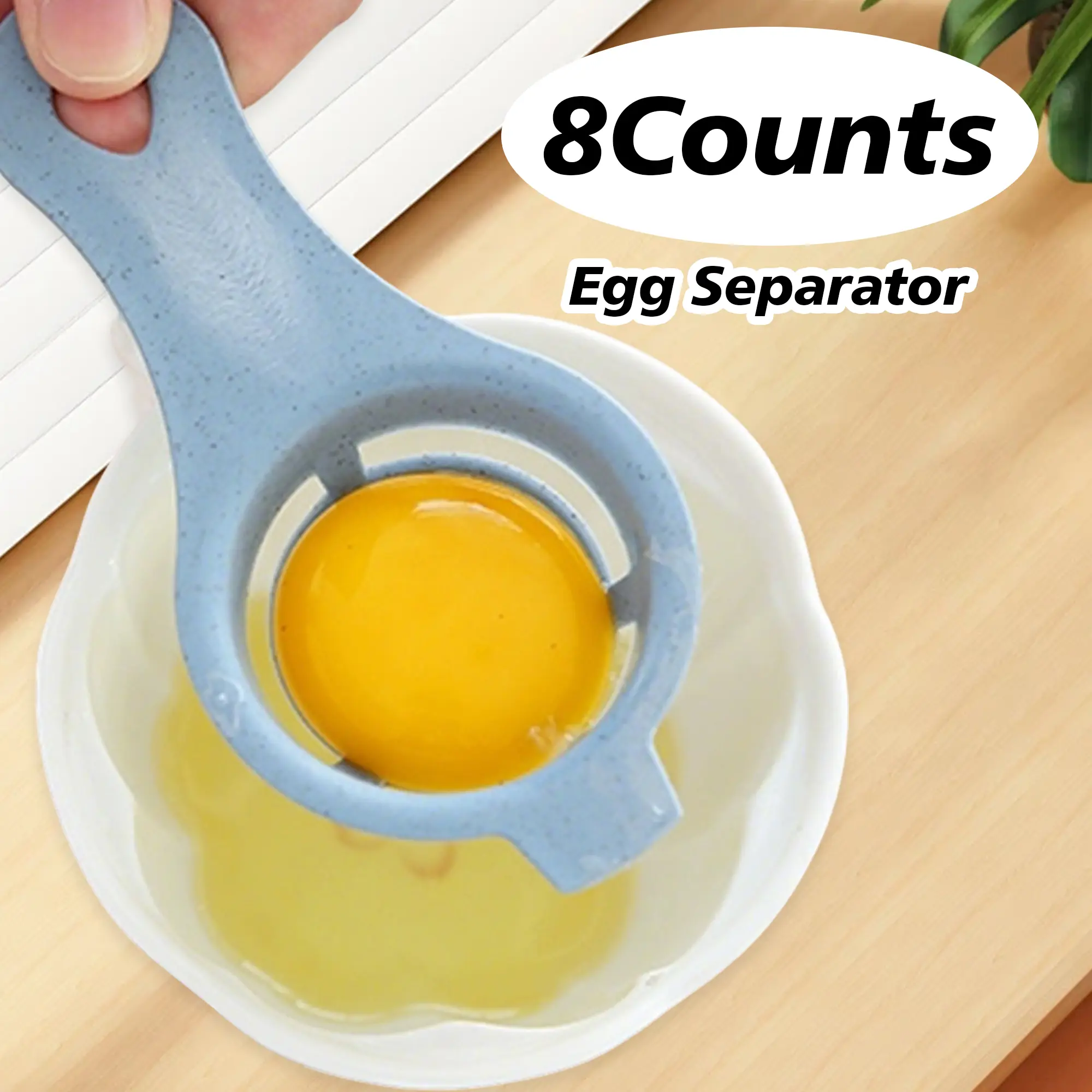 8 Counts Egg Yolk White Separator, Hollow Out Egg Separator Tool for Daily Cooking Use