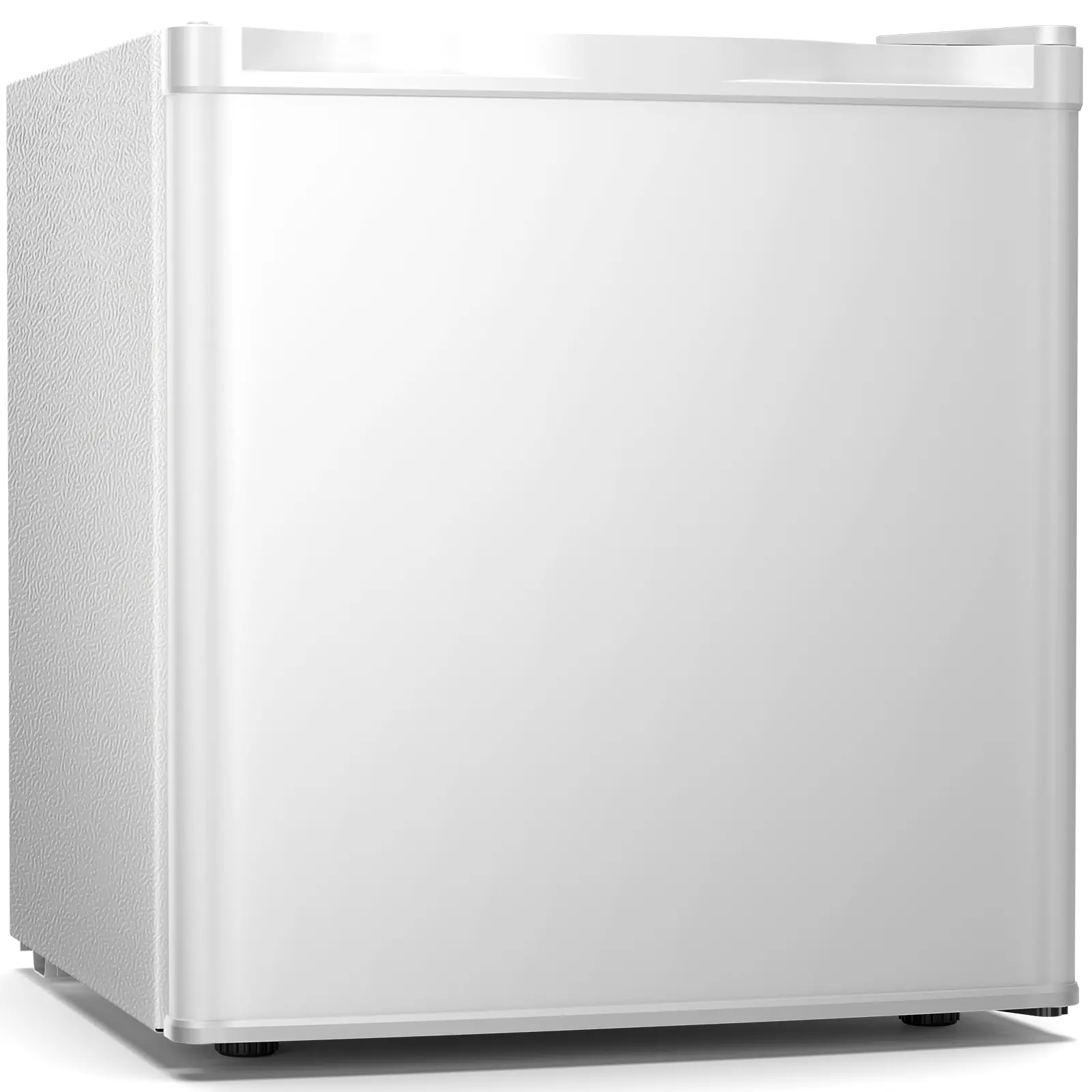 Electactic Compact Refrigerator Mini Fridge with Freezer, Single Reversible Door, Dorm Fridge, Removable Glass Shelf, Defrost Button, for Bedroom, Office, Garage, 1.4 Cu. Ft, White