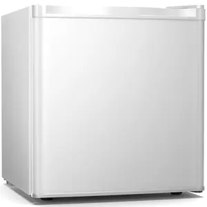 Electactic Compact Refrigerator Mini Fridge with Freezer, Single Reversible Door, Dorm Fridge, Removable Glass Shelf, Defrost Button, for Bedroom, Office, Garage, 1.4 Cu. Ft, White