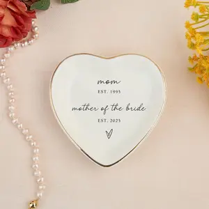Mother of the Bride Jewelry Dish, Custom Jewelry Tray for Mom, Mob Gifts, Wedding Gift for Mom, Ceramic Dish