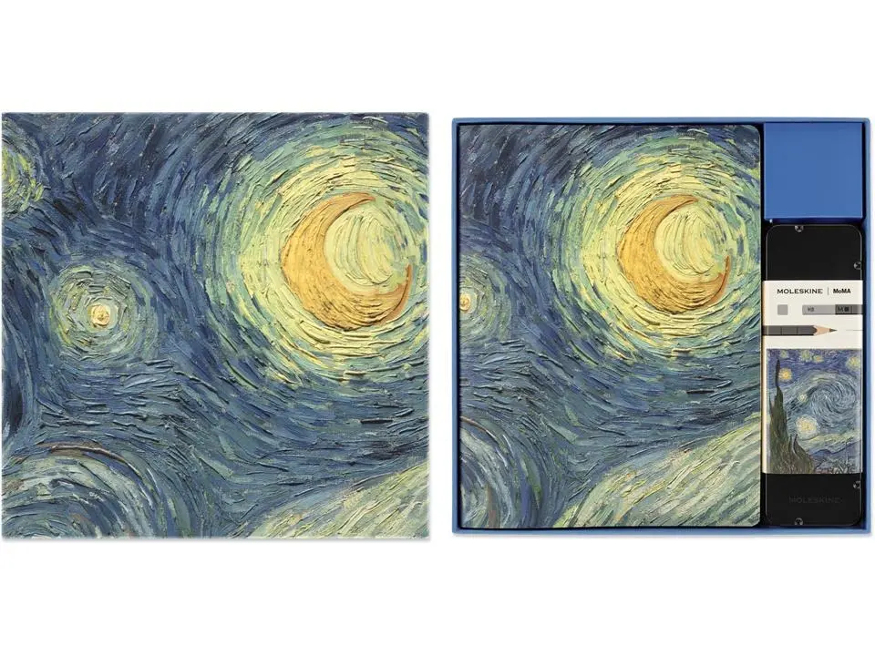 Moleskine x MoMA Van Gogh Art Drawing Set - XL Cahiers Notebook Journal Sketchbook, Artist Sketch Pencils (Office Stationery, Art Supplies)