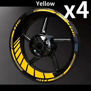 16PCS  Multi-color Optional Geometric Graphics Car Sticker Set Waterproof  Sun Protection  Durable Self-adhesive Material Car Motorcycle Hub Wheel DIY Decorative Decals Eye-catching Stripe Design Car Tire Decal The Best Choice for Holiday Gifts