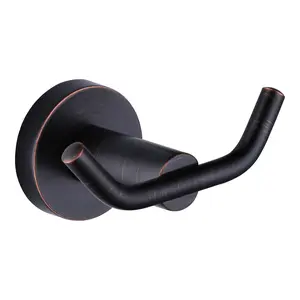 WOWOW Oil Rubbed Bronze Towel Hooks, SUS 304 Stainless Steel Double Wall Hooks, Heavy Duty Robe Hooks, Bathroom Towel Hooks for Wall