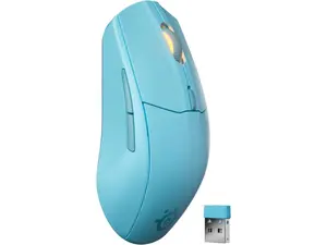 SteelSeries Rival 3 Wireless Gen 2 Gaming Mouse — 2.4GHz and Bluetooth, 18000 DPI TrueMove Air Optical Sensor, 60 Million Click Durability, Light-Weight, 100% PTFE Feet — Aqua