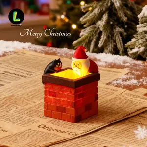 Christmas Chimney Night Light Christmas Gift Children Night Light Chimney Santa Luminous Decoration Ornament New Year's Ideas for Friends