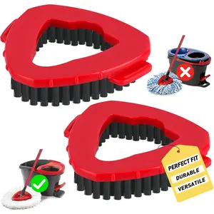 2 Pack Scrub Brush Replacement Head for O Cedar EasyWrin Spin Mop 1 Tank System, Spin Mop Replace Head Base, Shower Floor Scrubber, Hard Bristle Cleaning Brush for Bathroom Kitchen Wall Tile