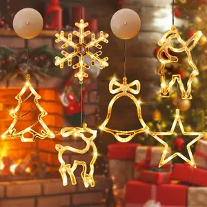 Battery Powered Christmas Theme LED Hanging Light (No Battery), Creative Design Christmas Decorative Hanging Light, Christmas Decorative Light for Home Party Festival