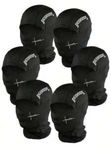 Unisex Letter & Cross Print Balaclava Mask, Breathable Face Cover, Breathable Neck Gaiter for All Seasons, Ideal for Hiking, Fishing, Daily Use, Outdoor Sports Mask