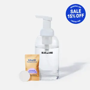 Blueland Hand Soap Tablets, Mineral & Plant-Based, Plastic-Free Soap Refill Tablets + Refillable Glass Bottle, Scented & Unscented
