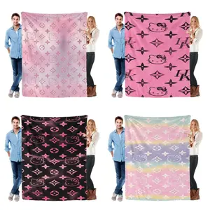 Official Sanrio Hello Kitty Blanket 4 Sizes Lightweight Air Conditioning Cooling Throw