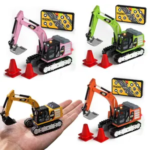 1:64 Remote Control mini Excavator, Remote Control Construction Vehicle Toy, Electric Construction Vehicle Toy, Christmas Gifts for Kids