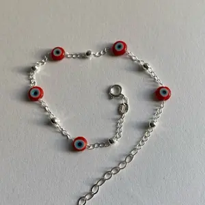 925 Silver Evil Eye Bracelet | Red Protection Bracelet | Lightweight Dainty Jewelry