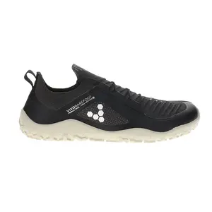 Vivobarefoot Mens Primus Trail Knit Firm Ground Running Sneakers Shoes - Black