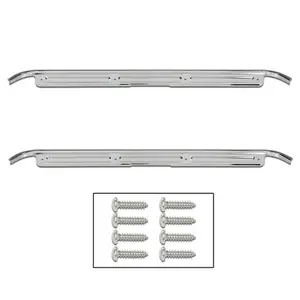 Pair Door Sill Plate Chrome Fit For 1967-1972 Chevrolet & GMC Full Size Pickup