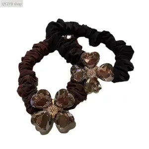 Rhinestone Hair Band for Women’s Ponytail – Sparkly High-End Hair Rope, Simple Tie Ball Head, Durable Rubber Hair Tie, Versatile Hair Accessories for Everyday Wear, Parties, Gifts, and Stylish Looks