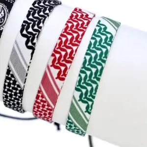 3 Palestine bracelets kufyeh three color bracelets set#bracelets#palestine#kufyeh#set and one pin brooch