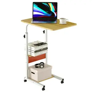 Slim C Side Table 3-Tier Laptop Snack Table for Couch Bed Sofa Small Spaces Living Room Bedroom-2556 picnic portable